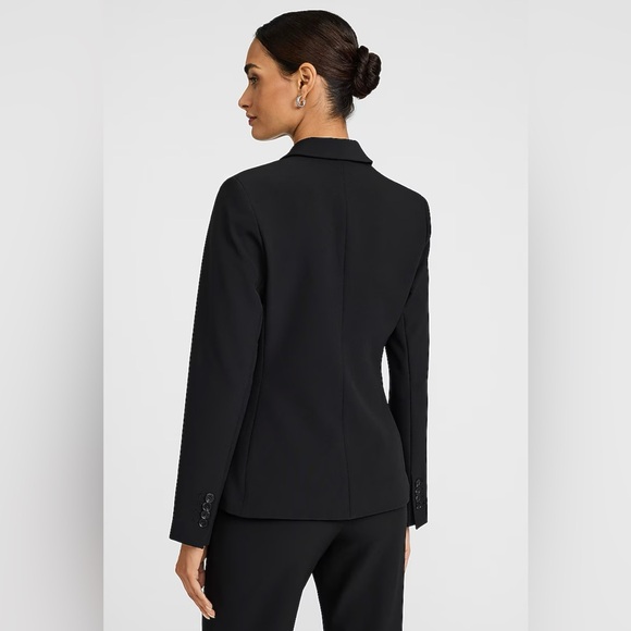 Express The Editor Studio Stretch One Button Black Women's Blazer Size 10 - Picture 3 of 16